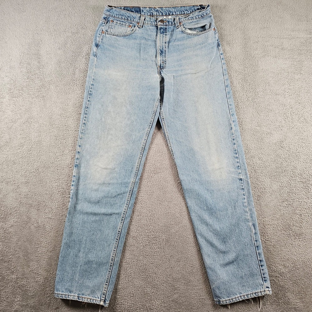 Vintage Levis 550 Relaxed Fit Light Wash Jeans Made in USA Mens 38x36 1997